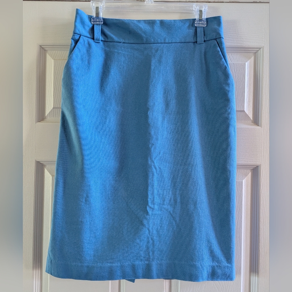 Banana Republic Blue Pencil Skirt Knee-Length